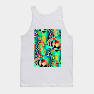 Artistic Gay Pride Abstract Optical Illusion Artwork Tank Top